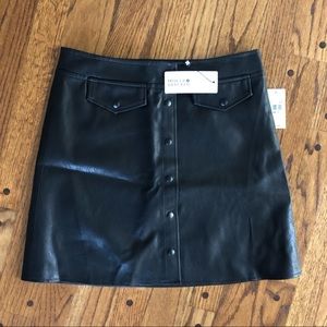 Molly Bracken Faux Leather Skirt